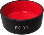 Miska Dog Fantasy keramická FOOD čierna/červená 13x5,5cm, 400ml