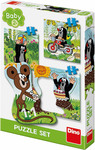 Dino Krtko na lúke  3-5 baby Puzzle set NOVÝ