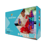 Cleverclixx – Jeu de construction magnétique – Ensemble avec escaliers Intense – 34 pcs