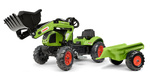 Falk Tractor de pedales 2040ML Claas con cargador y remolque