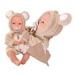 Antonio Juan 14364 BIMBA - žmurkacia bábika bábätko so zvukmi a mäkkým látkovým telom 37cm