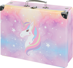 Faltbarer Schulranzen Rainbow Unicorn mit Verzierung