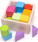 Bigjigs Baby First drvene kocke set od 17 komada