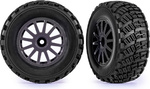 Traxxas rueda 2.2/3.0", disco Rally gris, neumático gravel (2)