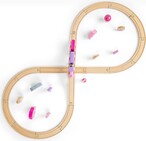 Bigjigs Rail Drevená vláčikodráha osmička pre princezné 35 dielov