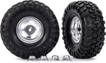 Traxxas koleso 2.2", disk s pokrievkami polomatne chrómovaný, pneu Canyon Trail (2)