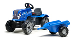 Falk Tractor de pedales New Holland con remolque