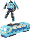 Kovový robot rozložiteľný lokomotíva modrá