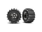 Traxxas koleso 3.6/4,7", disk Sand Car čierny chróm, pneu belted paddle (zadné) (pár)