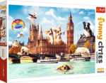 Trefl Puzzle 1000 Crazy City - Hunde in London