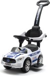 Detské odrážadlo so zvukom a vodiacou tyčou Baby Mix POLICE biele