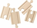 Brio Mini koľajnice rovné, spojky, 54 mm, 4 ks