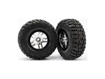Traxxas koleso 2.2/3.0", disk SCT Split-Spoke saténový-čierny, pneu Kumho S1 (2) (2WD predné)