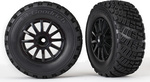 Traxxas koleso 2.2/3.0", disk Rally čierny, pneu Gravel (2)