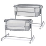 KINDERKRAFT Postieľka detská polohovateľná Nestee Up2 Full Light Grey