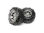 Traxxas kolo 3.8", disk Geode strieborný S17, pneu Canyon AT (2)