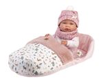 Llorens 73826 NEW BORN NIÑA - muñeca bebé realista con cuerpo de vinilo completo