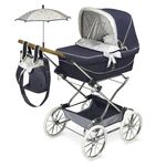 DeCuevas 82044 Carucior pliabil pentru papusi REBORN cu umbrela de soare si accesorii VINTAGE 2023