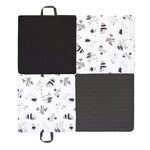 Tappetino da gioco pieghevole imbottito per bambini 3 in 1, Black&amp;White