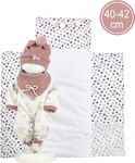 Llorens M738-88 oblečenie pre bábiku bábätko NEW BORN veľkosti 40–42 cm s doplnkami