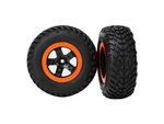 Traxxas koleso 2.2/3.0", disk SCT čierno-oranžový, pneu SCT S1 (2)