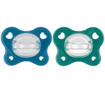 CHICCO Cumlík Physio Dual Soft silikónový chlapec 16-36m, 2 ks