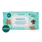 12x FEEDO Salviette umidificate biodegradabili in bambù 56 pz