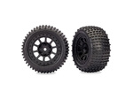 Traxxas ruota 2.2", cerchio nero, pnau Alias (2) (Bandit posteriore)