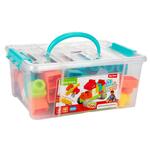 Kocke za sestavljanje 48 kos plastika v plastičnem kovčku 26x12x19cm