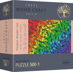 Trefl Dřevěné puzzle 501 - Duhové motýly