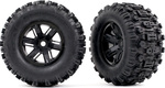 Kolo Traxxas 4.3/5.7", X-Maxx disk črno, Sledgehammer gume (par)