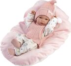 Llorens 63504 NEW BORN DIEVČATKO - realistická bábika bábätko s celovinylovým telom - 35 c