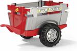Rollytoys Vlečka za traktor 1osá Farm Trailer - striebornočervená