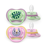Philips AVENT Schnuller Ultra Air rosa/grün 6-18m Bild Mädchen 2Stk