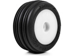 Pro-Line ruota con pneumatico Edge anteriore / Step Pin posteriore, disco bianco, Hex 7mm (4): Losi 