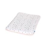 CEBA Housse pour matelas à langer doux 50 x 70 Grey Stars + Pink Stars 2pcs