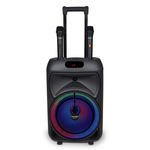 Bontempi Bezdrôtový akustický kufrík na kolieskach s 2 bezdrôtovými mikrofónmi, RGB