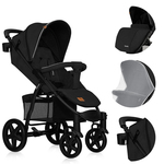 Lionelo Kočík športový Annet Plus Black Carbon
