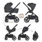 PETITE&amp;MARS Cărucior combinat SCOUT 2în1 Anthracite Moon