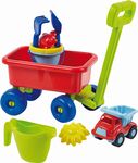 Wagen mit Wasserkocher mit einem Set für Sand