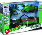 Bburago 10cm Farm tractor Gift Set - Fendt 1050 Vario with 3 trailers