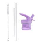 A Little Lovely Company - bouchon, brosse et paille pour bouteille en acier inoxydable - princesses