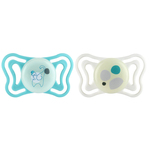 CHICCO Sucettes Physioforma Light silicone orthodontiques neutres 6-16m, 2 pcs