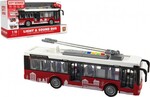 Bus/Straßenbahn aus Kunststoff 28 cm mit Schwungrad, batteriebetrieben, mit Licht und Sound