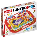 Quercetti Mozaika Fantacolor Design - 300 ks, mix 3 veľkostí štipcov