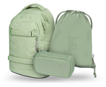 BAAGL SET 3 Skate Max Menthol: Rucksack, Federmäppchen, Beutel