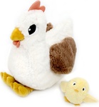 PTIPOTOS Plüschhuhn Pioupiou weiß - Mama mit Baby