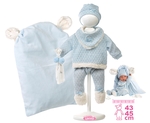 Llorens M738-59 oblečenie pre bábiku bábätko NEW BORN veľkosti 40-42 cm s doplnkami