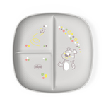CHICCO Podijeljeni tanjur grey 12m+