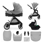 KINDERKRAFT Kombikinderwagen Vesto 2 3in1 Grau